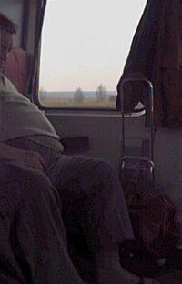 Schlafender Mitfahrer